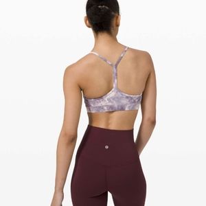 Lululemon Flow Y Bra Nulu Diamond Dye Pink Bliss Graphite Purple